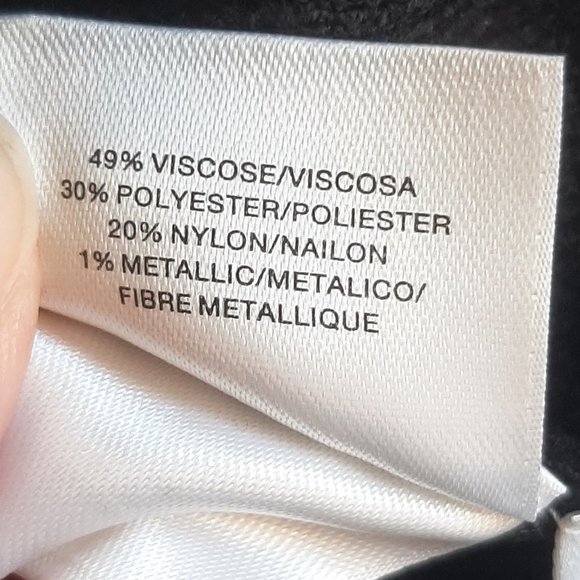 Anne Klein NWT Shimmer Black & Gold Metallic Hi/Low Sweater XL - Picture 10 of 13